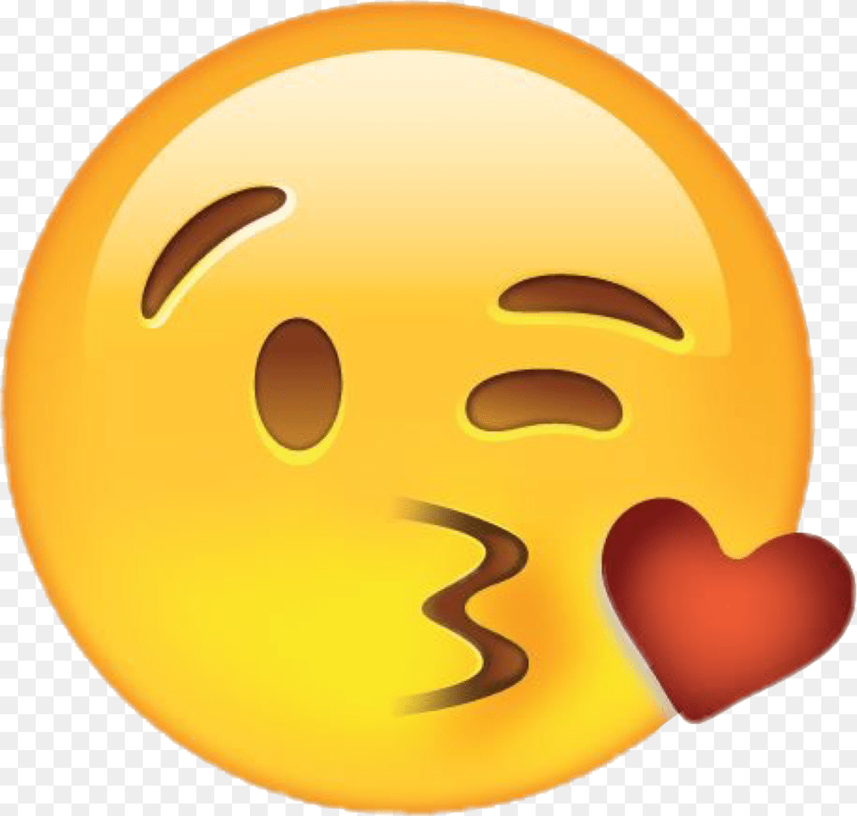 Emoji Emoticon Kiss Sticker Heart Lines For Cute Girls, Disk Free Png