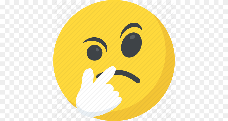 Emoji Emoticon Pondering Suspecting Thinking Face Icon, Photography Png