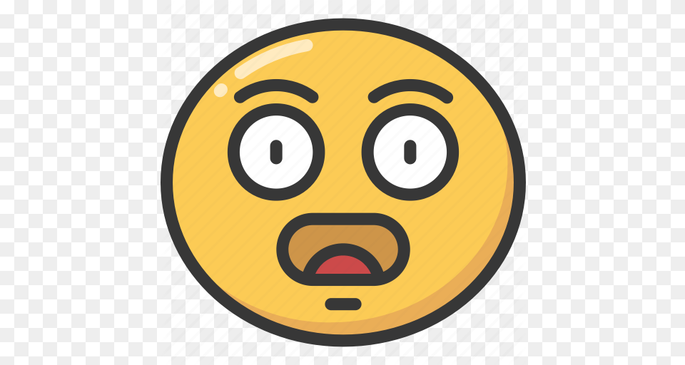 Emoji Emoticon Shock Shocked Wow Icon Circle Free Png