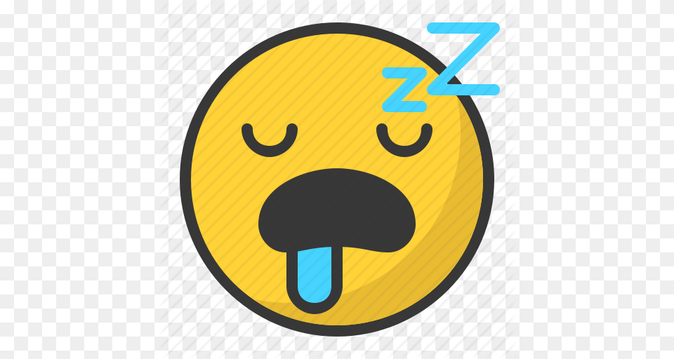 Emoji Emoticon Sleep Sleepy Tired Icon, Disk, Text Png Image