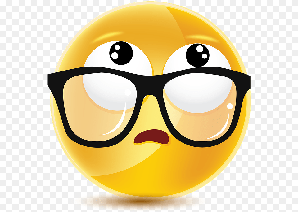 Emoji Emoticon Smiley Cartoon Face Happy Smile Smiley Emoji, Accessories, Glasses, Sphere, Clothing Png
