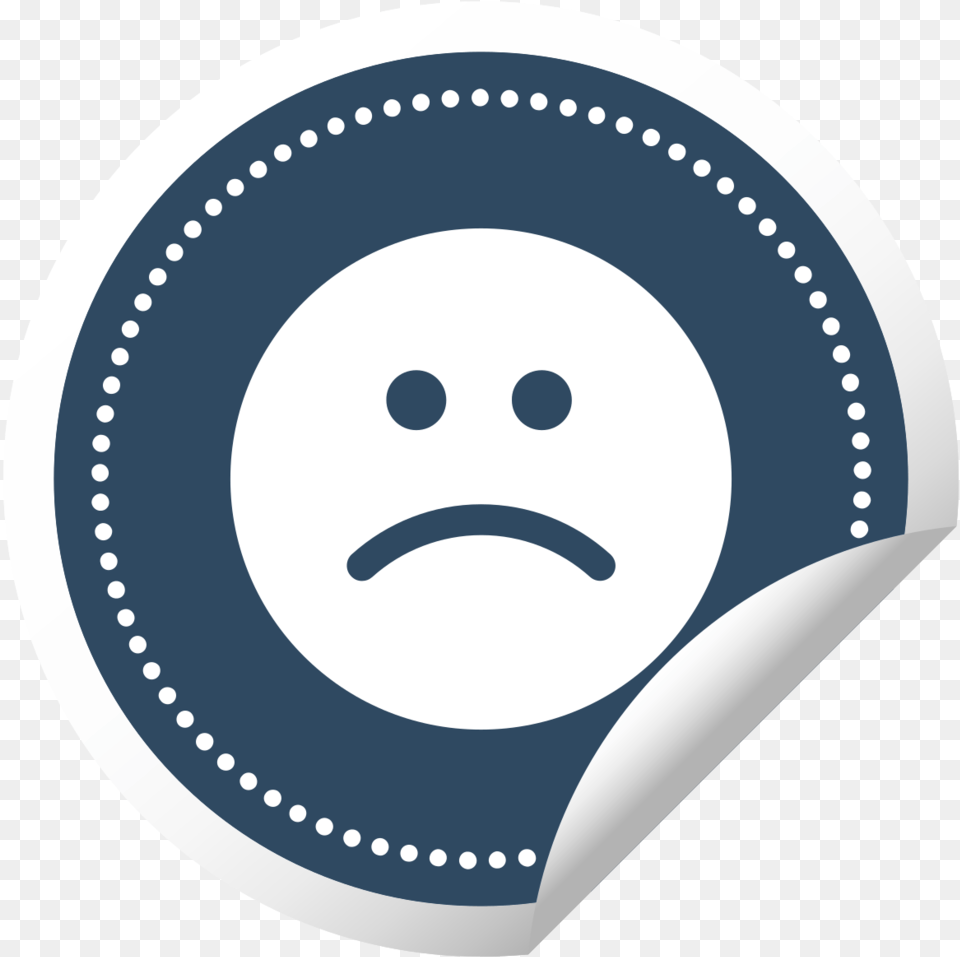 Emoji Emoticon Sticker Sad With Background Fancy Circle Price Tag, Cap, Clothing, Hat, Disk Free Transparent Png