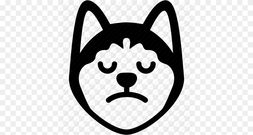 Emoji Emotion Expression Face Feeling Sad Siberian Husky Icon, Head, Person, Logo Free Png