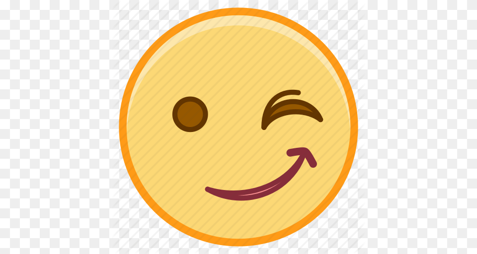 Emoji Emotion Face Smile Wink Icon, Astronomy, Disk, Moon, Nature Free Transparent Png