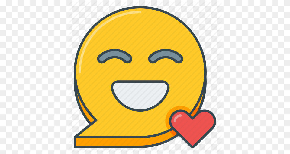 Emoji Excited Happiness Happy Heart Love Smile Icon, Disk, Dynamite, Weapon Png Image