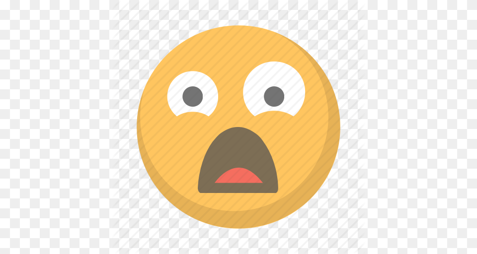 Emoji Face Ghost Scared Scary Suprised Terrified Icon, Food, Sweets, Disk Free Png Download