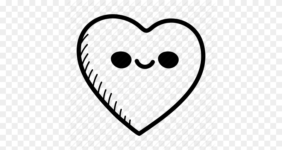 Emoji Face Hand Drawn Happy Heart Heart Face Love Icon Free Png