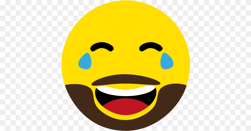 Emoji Face Happy Laugh Laughter Icon Emoji With A Beard, Head, Person, Baby Png Image