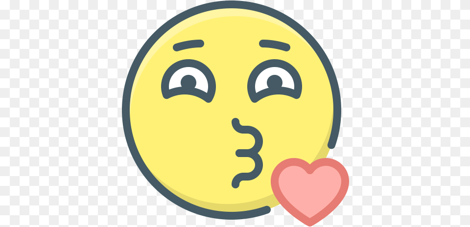 Emoji Face Kiss Smiley Icon Happy, Disk, Symbol Png