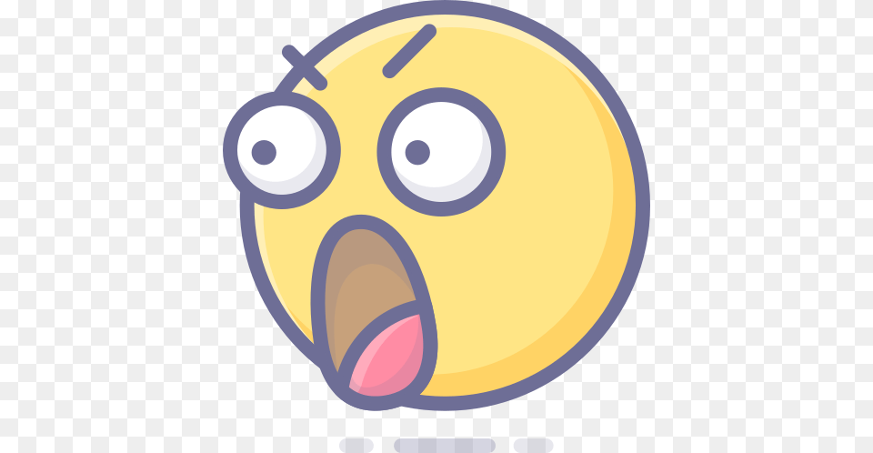 Emoji Face Smiley Surprised Emoticon Icon Of Emotion, Disk Png Image