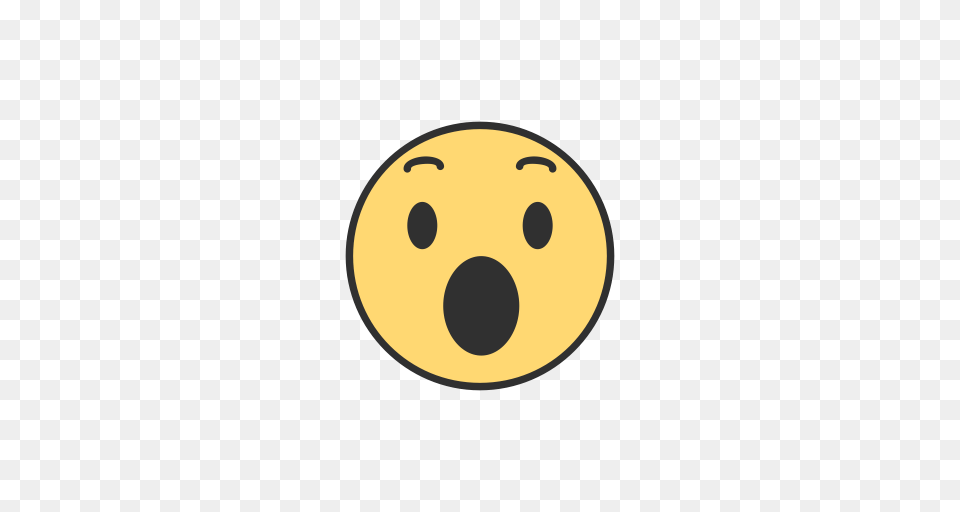 Emoji Facebook Reaction Shocked Emoji Icon, Astronomy, Moon, Nature, Night Free Png