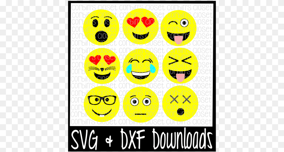 Emoji Faces Mix And Match Cutting File Crafter Tic Tac Toe Svg File, Accessories, Glasses, Face, Head Png Image