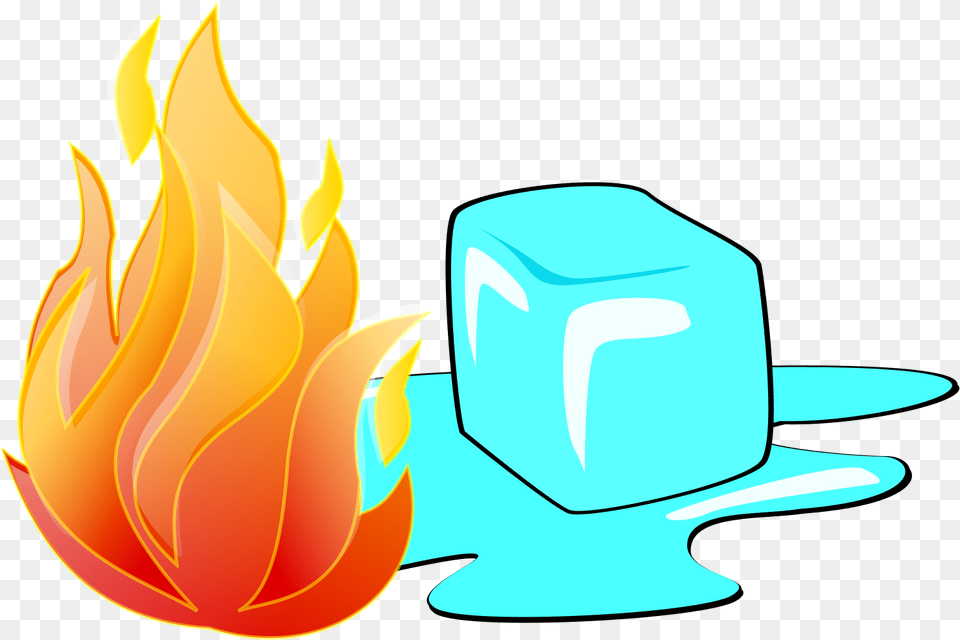 Emoji Fire And Ice Encode To Ice Cubes And Fire Transparent Background Fire Clipart Gif, Flame, Animal, Fish, Sea Life Free Png