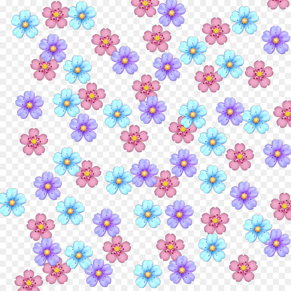 Emoji Flower Background Flower Emoji Background Picsart, Plant, Pattern, Daisy, Anemone Free Png
