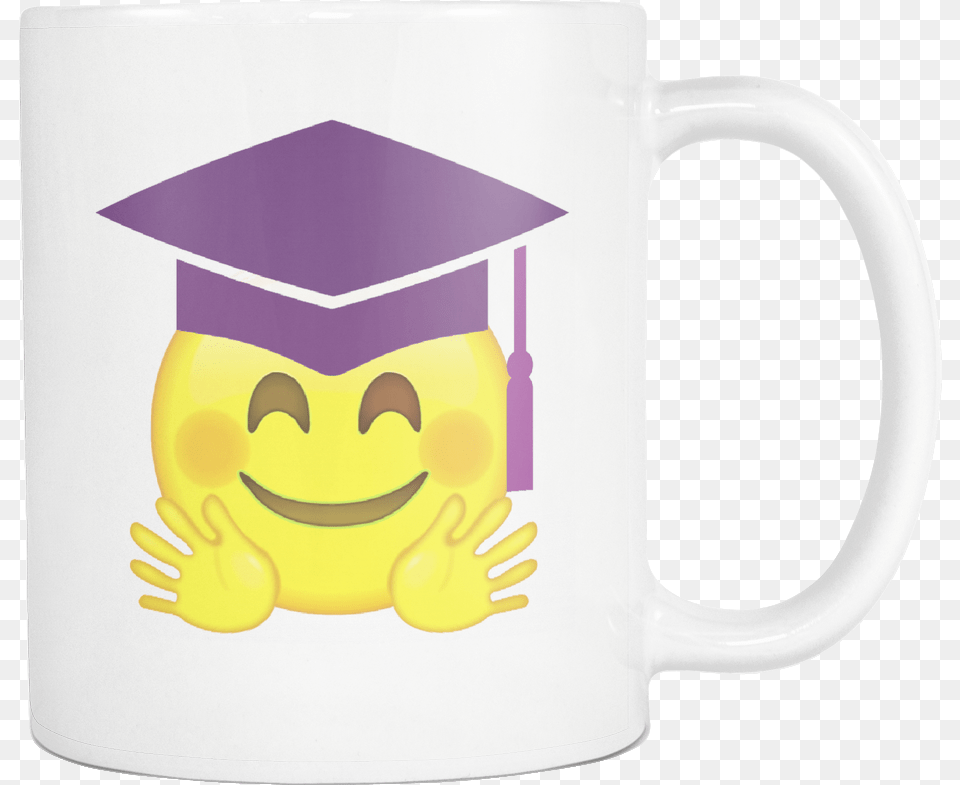Emoji Happy Mug, People, Person, Graduation, Cup Free Png