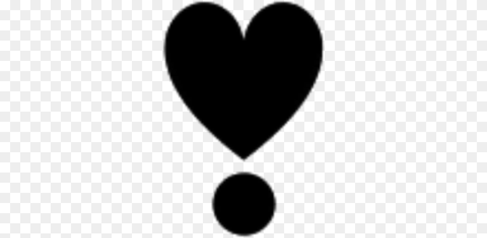 Emoji Heart Black Heart Exclamation Mark, Gray Free Png Download