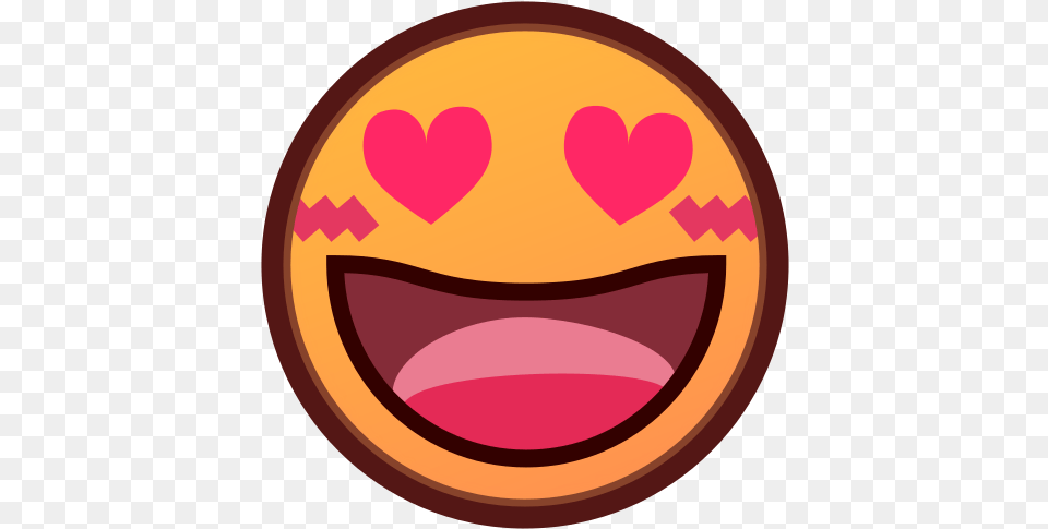 Emoji Heart Eyes Picture Shaped Eyes Smiling Face With Heart Eyes Emoji, Logo, Body Part, Mouth, Person Png