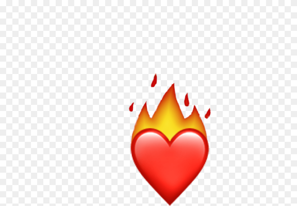 Emoji Heart Love Fire Fire Heart Emoji, Flower, Petal, Plant Png