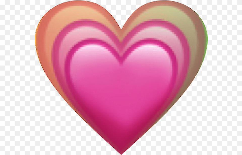 Emoji Heart Rainbow Love Lovely Pink Ios Pink Heart Emoji, Balloon Free Png