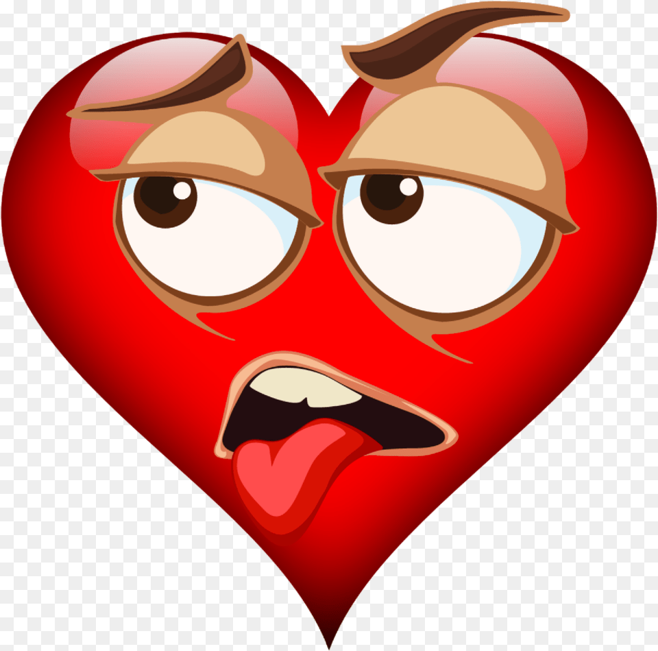 Emoji Heart Red Face Drawing Image Valentines Emojis Hd, Dynamite, Weapon Free Png