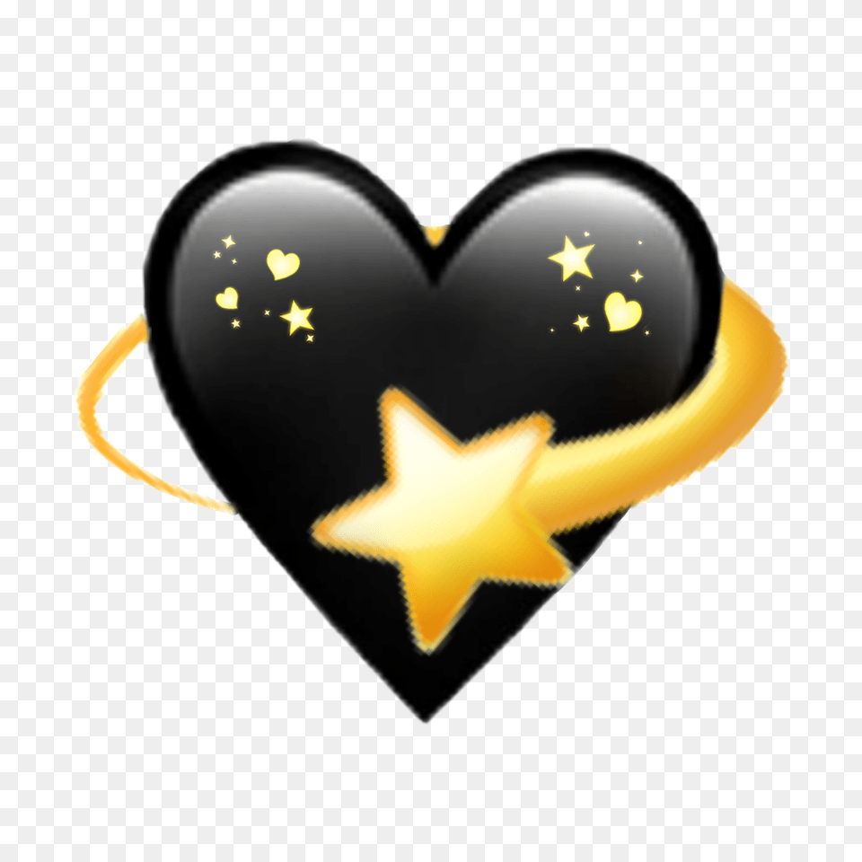 Emoji Heart Star Clipart Full Size Clipart Black Sparkle Heart Emoji, Symbol Png