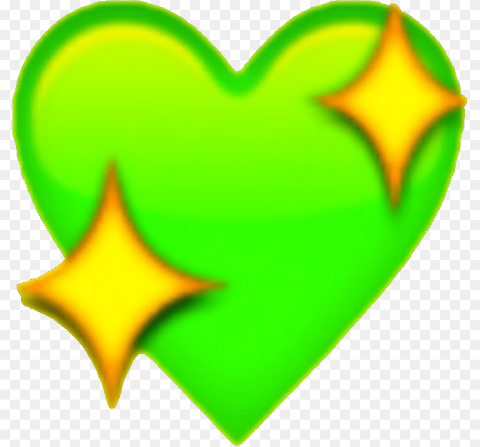 Emoji Heart Sticker Text Messaging Light Green Heart Emoji, Symbol Free Png