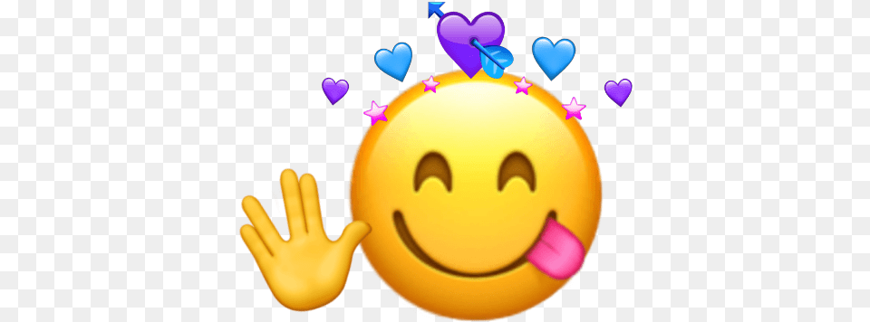 Emoji Heartcrown Purple Heart Alien Hand Smiley, Balloon Png