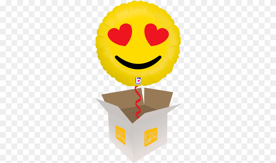 Emoji Helium Balloons Delivered In The Uk, Balloon, Box, Cardboard, Carton Png