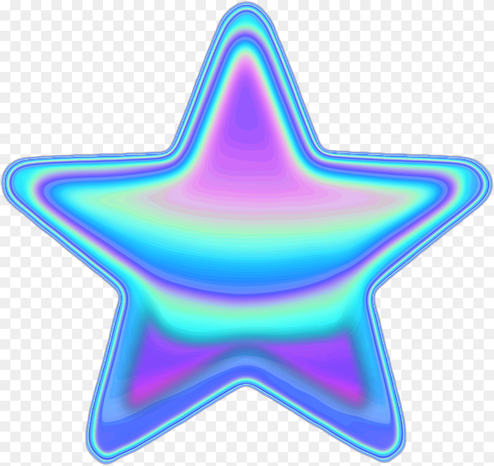 Emoji Holographic Star Free Transparent Png