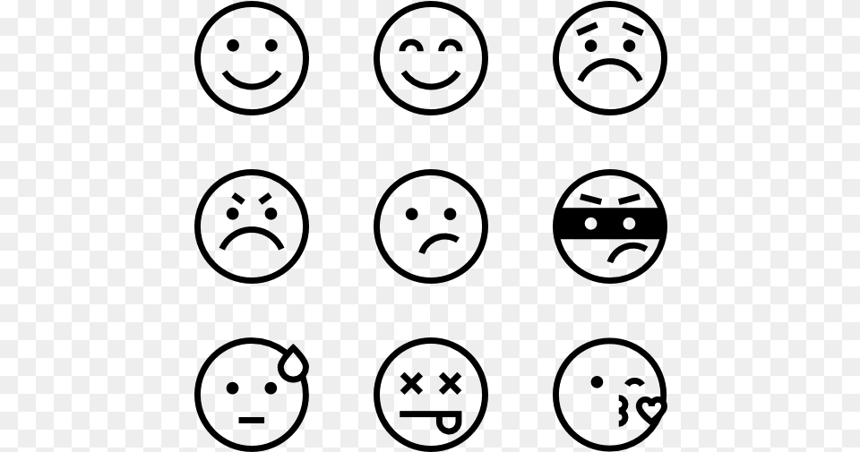Emoji Icon Collection Icon Emoji, Gray Free Transparent Png