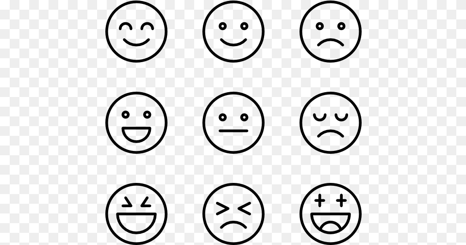 Emoji Icon Packs Emotions, Gray Png