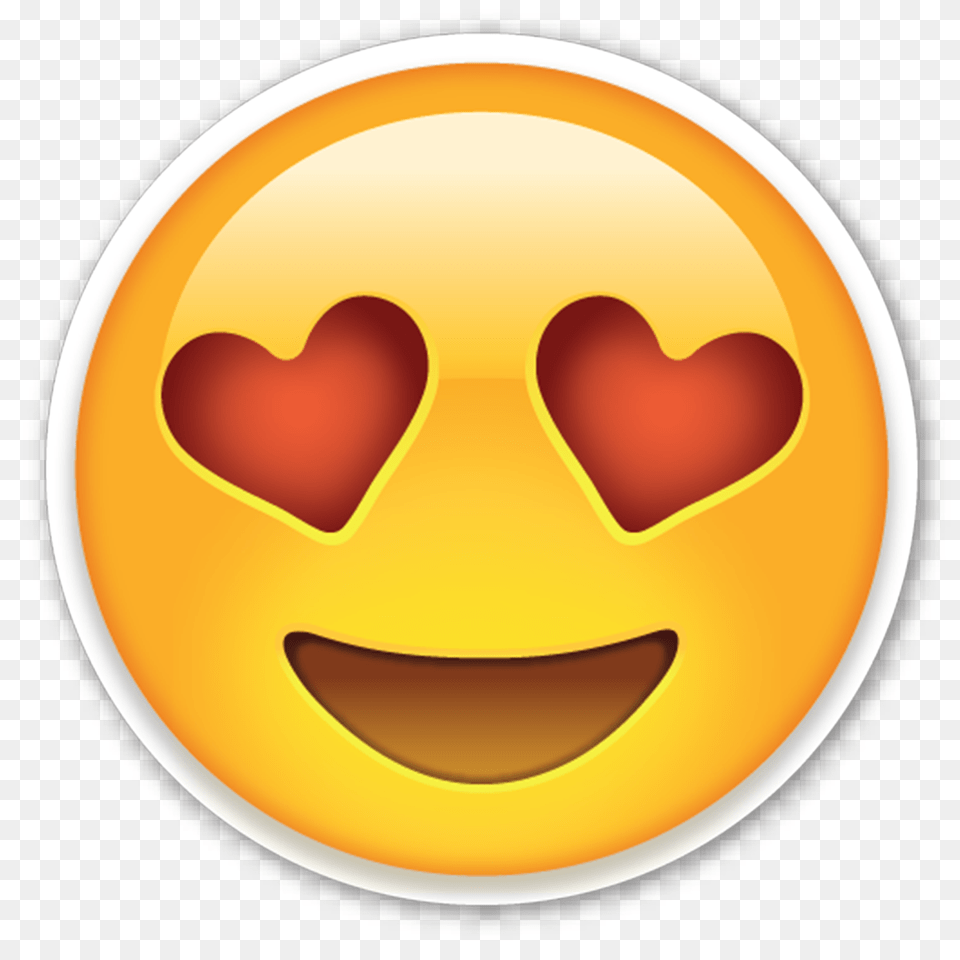 Emoji Images All Smiling Face With Heart Shaped Eyes Emoji, Logo, Symbol Png Image