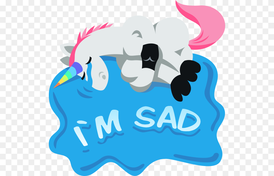 Emoji Inspired Stickers By Emojione Messages Sticker 11 Sad Unicorn Transparent, Water Sports, Sport, Person, Leisure Activities Png Image