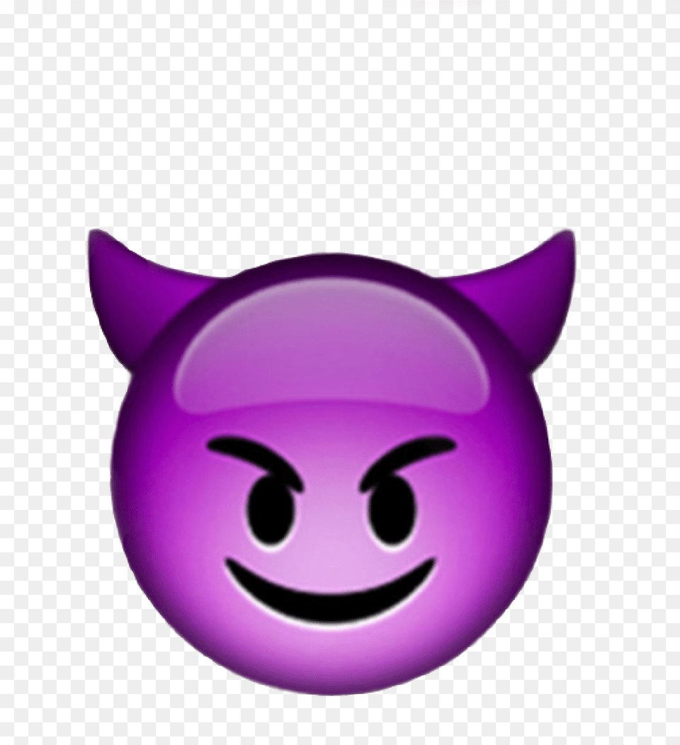 Emoji Iphone Face Devil Demon Emojiiphone Iphoneemoji Devil Emoji, Purple Free Png Download