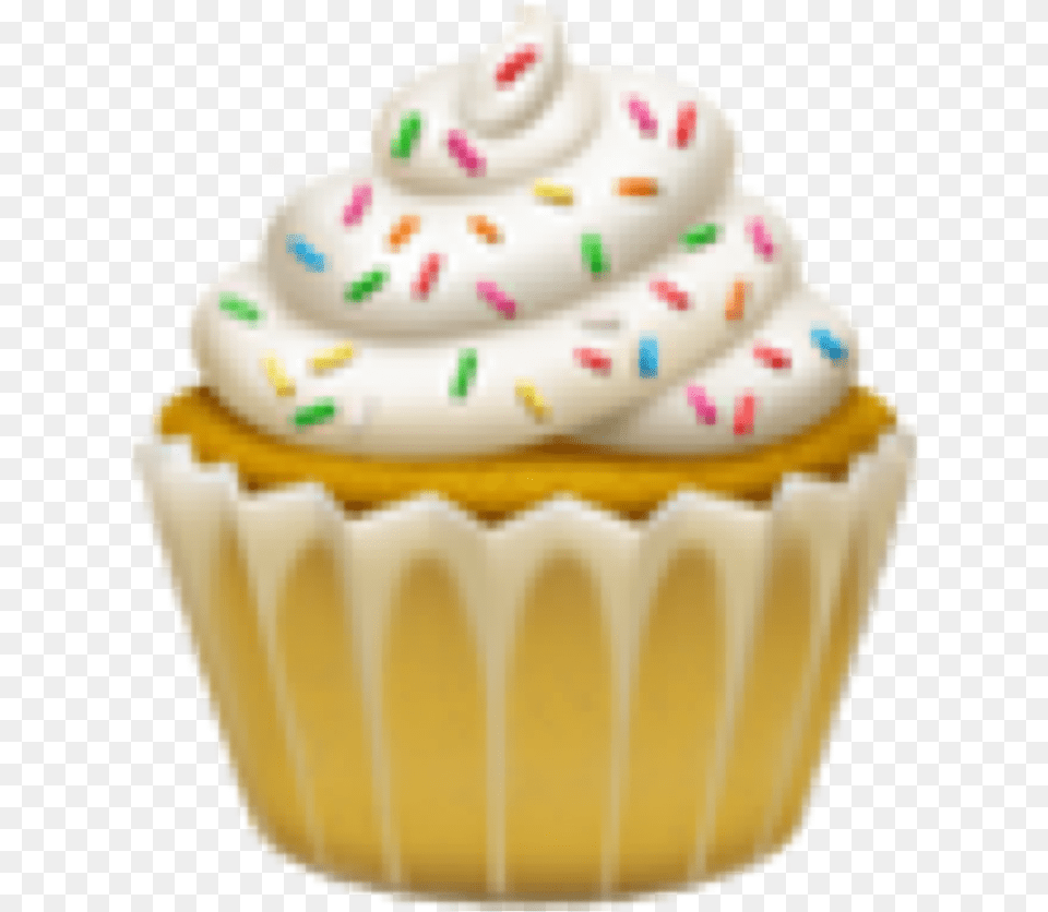 Emoji Iphone Iphoneemoji Cupcake Freetoedit Cupcake, Cake, Cream, Dessert, Food Free Png Download