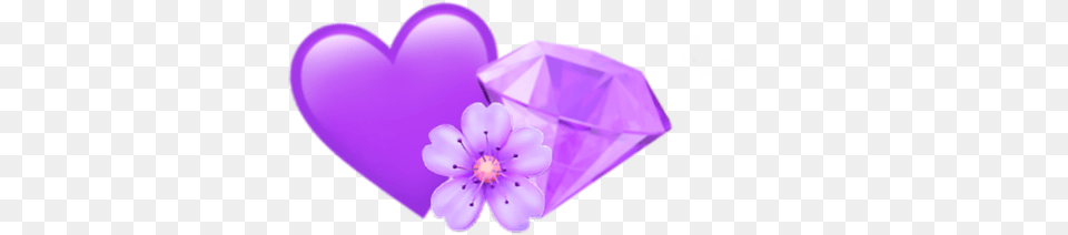 Emoji Iphone Purple Aesthetic Tumblr Heart, Flower, Plant, Accessories, Gemstone Free Png