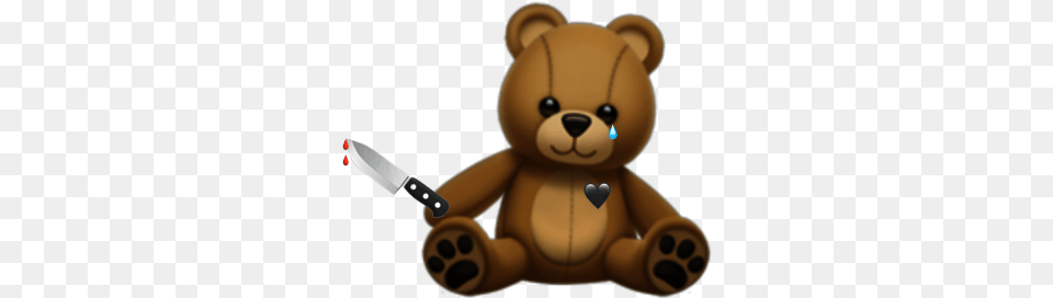 Emoji Iphone Teddybear Aesthetic Grunge Edgy Teddy Bear, Teddy Bear, Toy, Blade, Knife Free Transparent Png