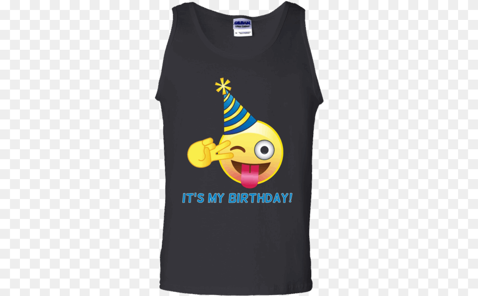 Emoji It39s My Birthday Peace Sign With Party Hat T Rock Lee Gym Shirt, Clothing, T-shirt, Tank Top Png
