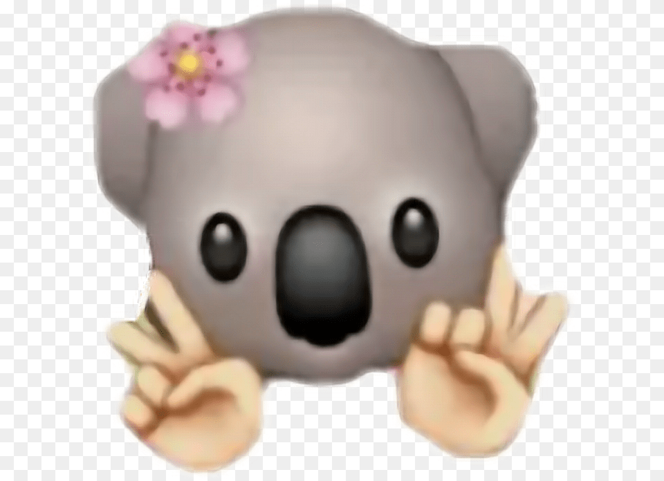 Emoji Italy Mani Fiore Koala Freetoedit Teddy Bear, Toy, Face, Head, Person Free Png