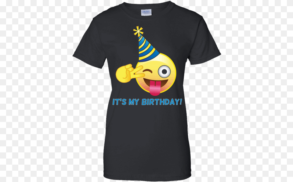 Emoji Itu0027s My Birthday Peace Sign With Party Hat T Shirt Born In November Shirt, Clothing, T-shirt Free Transparent Png