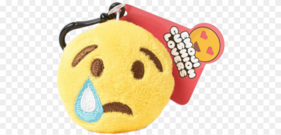 Emoji Keyring Sad Face Love Bomb Cushions Sleepy Sad Coin Purse, Plush, Toy Png Image