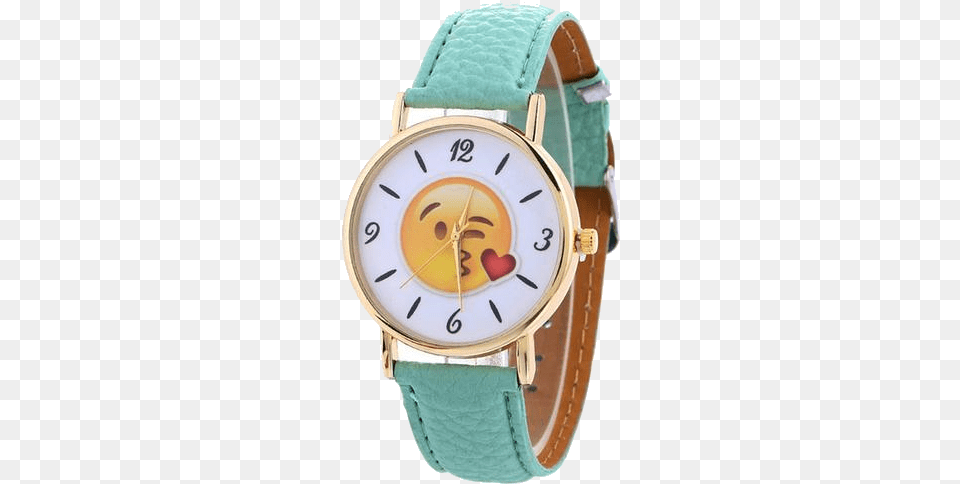 Emoji Kiss Watch Cute Expression Leather Emoji Watch, Arm, Body Part, Person, Wristwatch Png Image