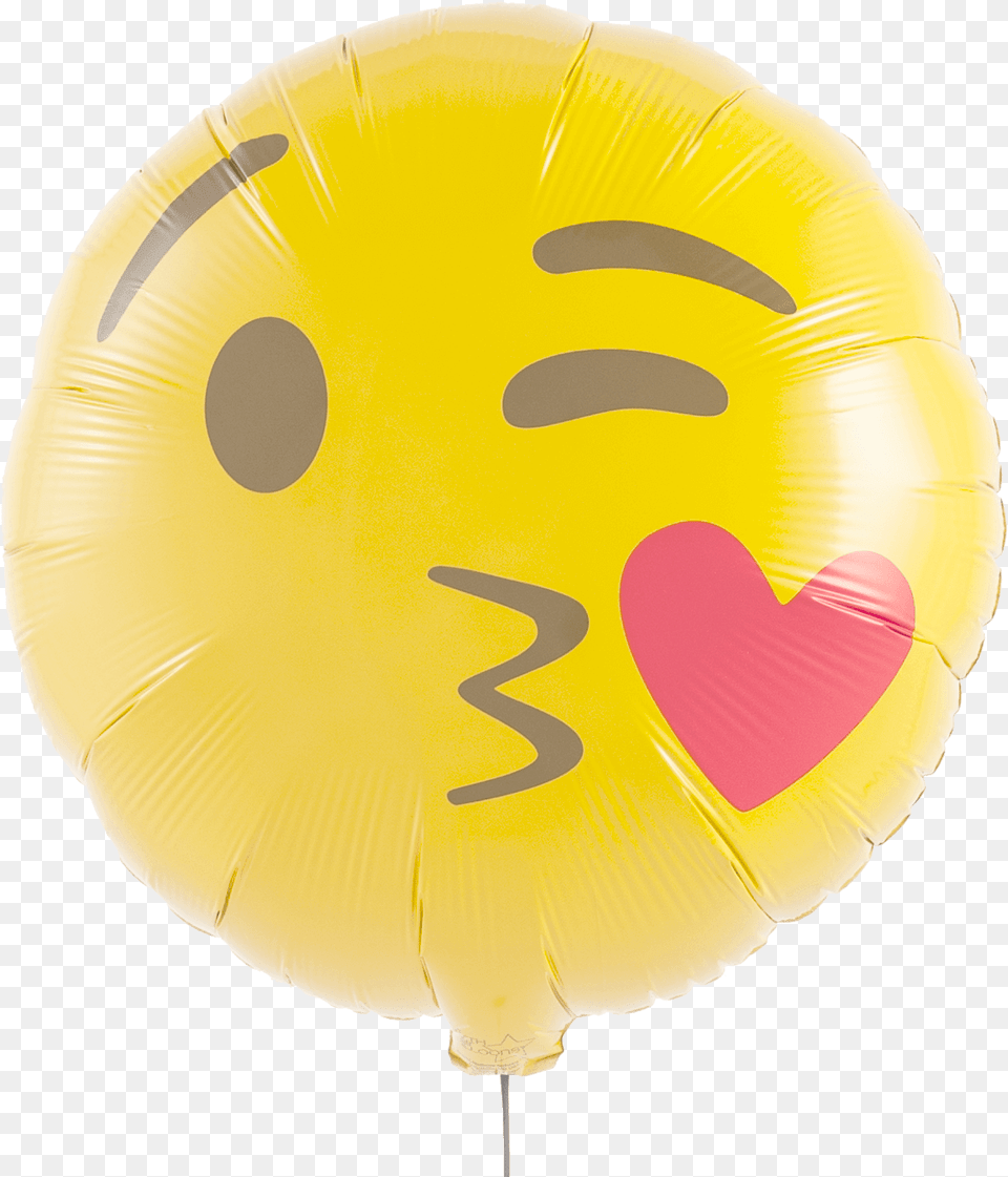 Emoji Kissing Heart Blush Wink And Kiss Emoji Mylar Emoji, Balloon Free Png