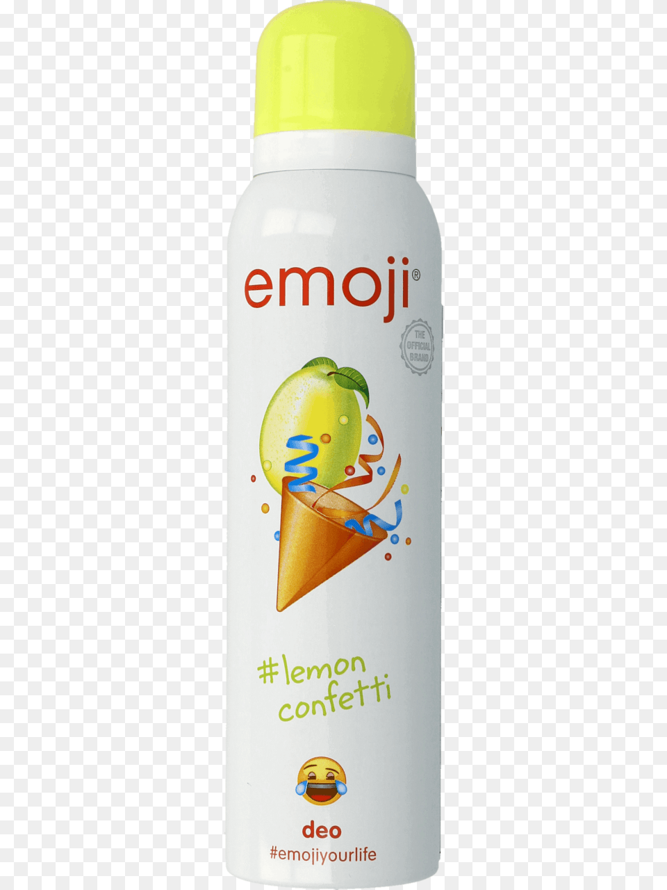 Emoji Lemon Confetti Dezodorant W Sprayu Dla Kobiet Dezodorant Emoji Damski, Bottle, Cosmetics Png