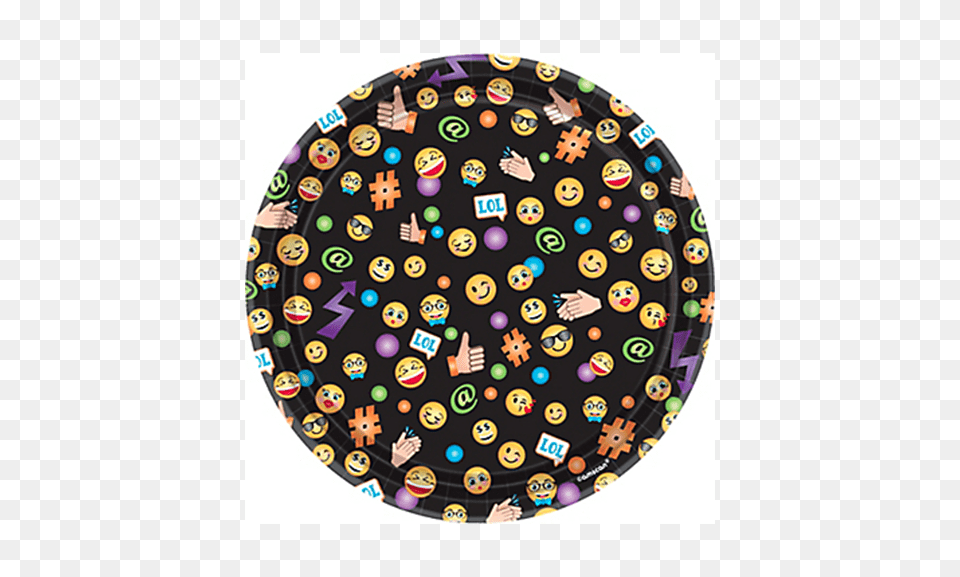 Emoji Lol Amscan Dessert Plates Party Supplies Party Quackers, Dish, Food, Meal, Platter Png Image