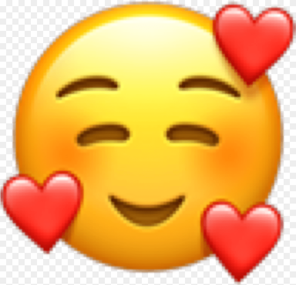 Emoji Love Amor Tumblr Cute Kawaii Emojiiphone Smiling Face With 3 Hearts Emoji, Balloon, Baby, Person, Head Free Transparent Png