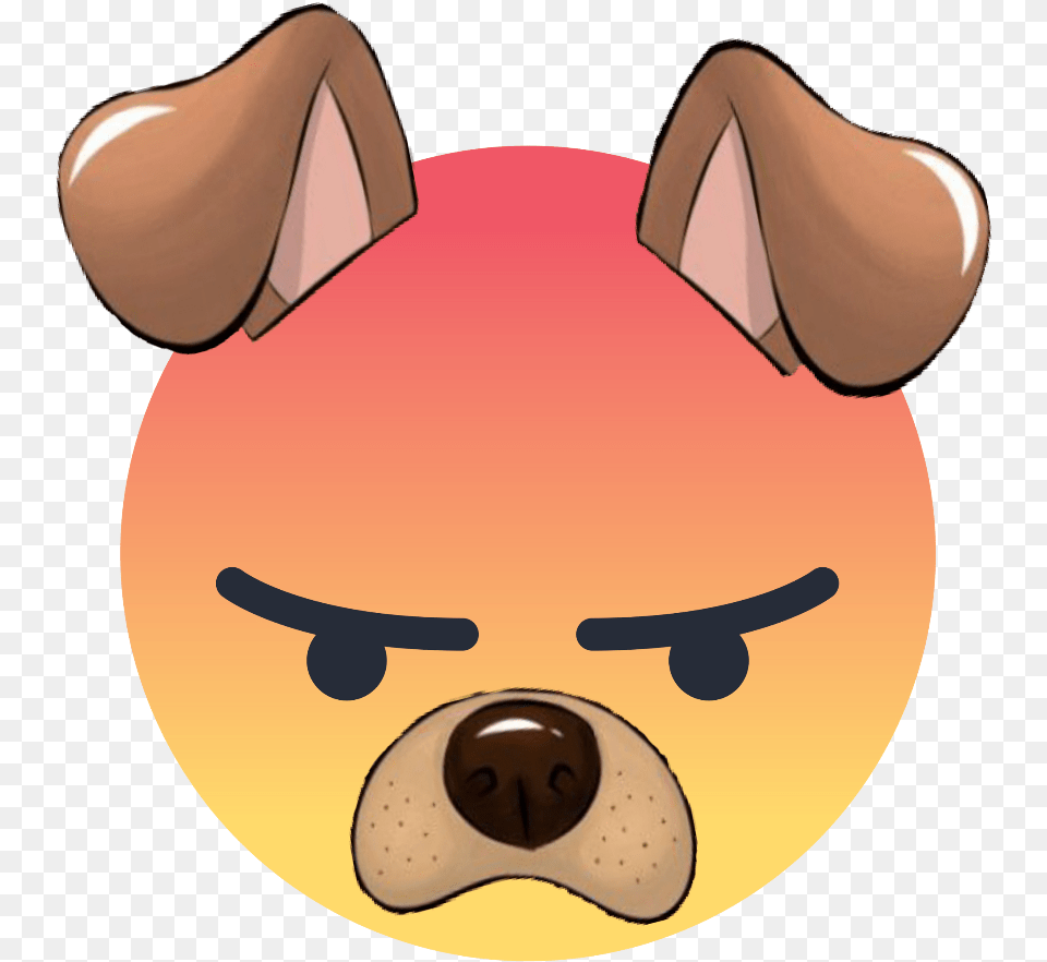 Emoji Mad Dogears Ears Face Dog Snapchat Snap Instagram Clipart Angry Dog Free Png