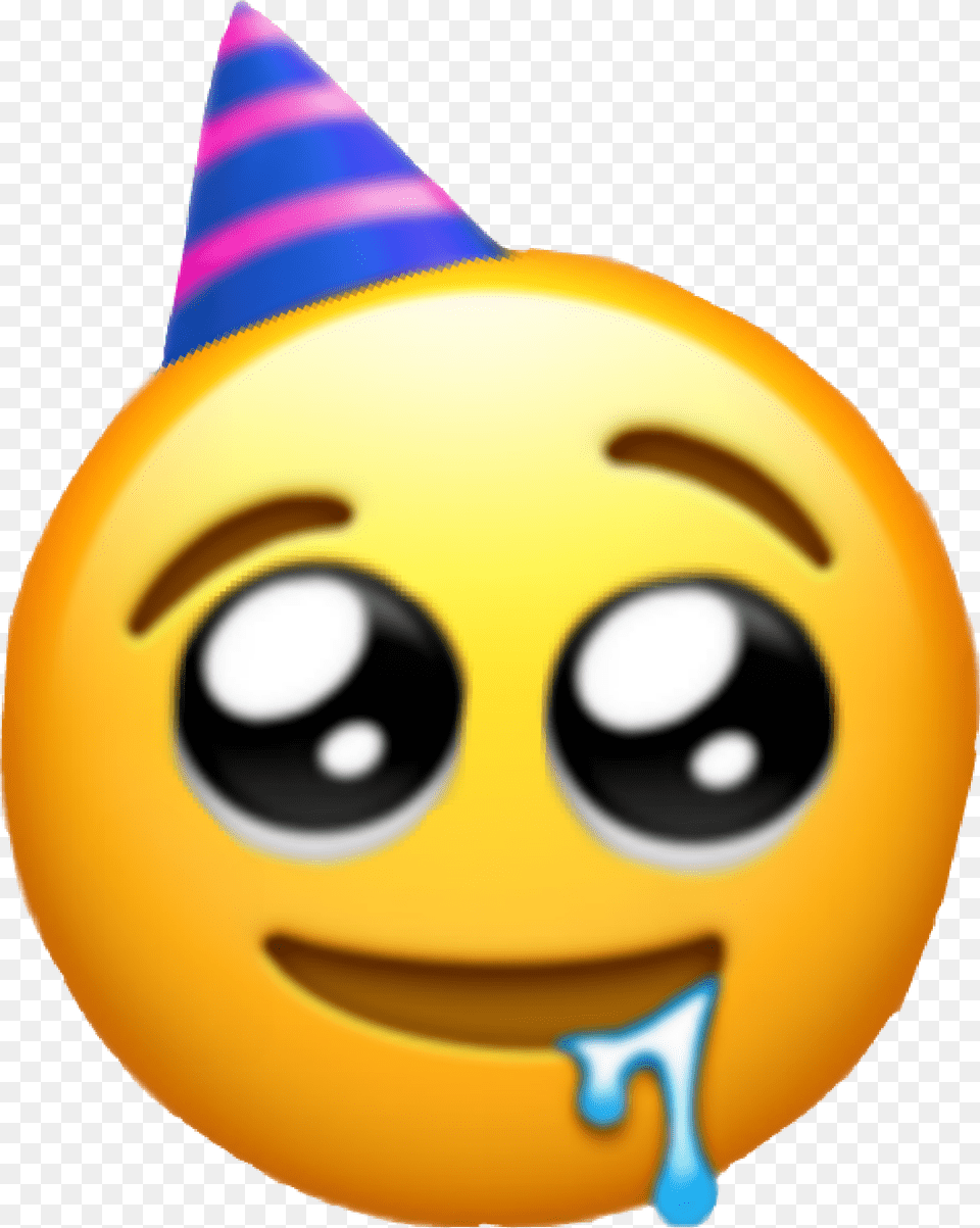 Emoji Mix Iphone Edit Emojis Sad Happy Party Drooling Emoji, Clothing, Hat, Hardhat, Helmet Free Png