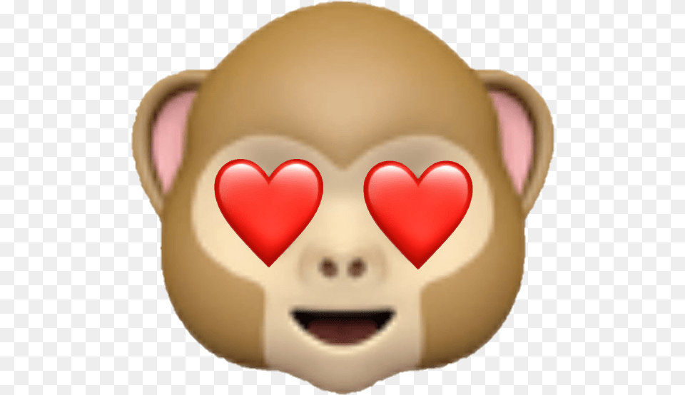 Emoji Monkey Heart Hearteyes Monkey With Heart Eyes Emoji Free Png Download