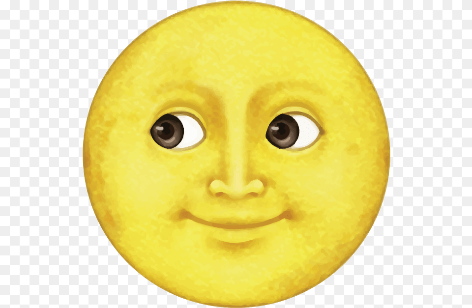 Emoji Moon, Face, Gold, Head, Person Free Png Download